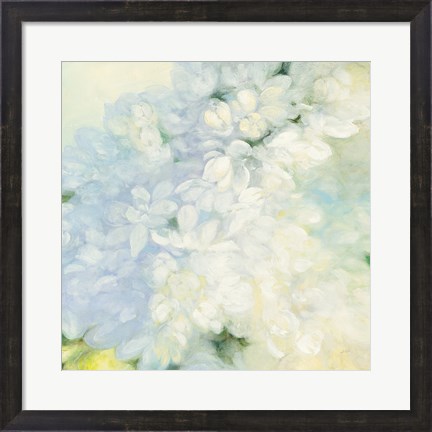 Framed White Lilacs Bright Print