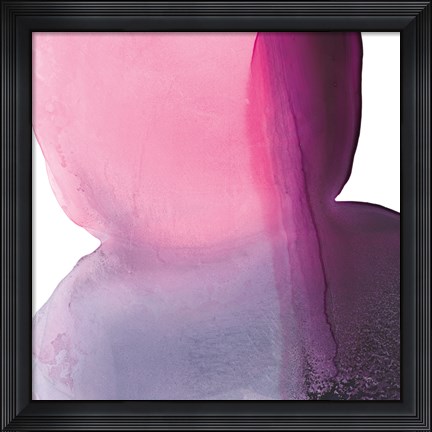 Framed Swish of Magenta II Print
