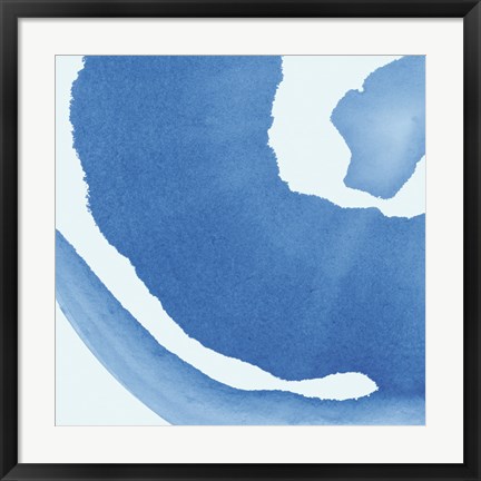 Framed Batik Blue III Print