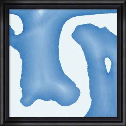 Framed Batik Blue I Print