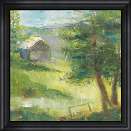 Framed Gray Barn Print