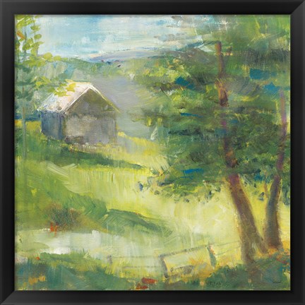 Framed Gray Barn Print