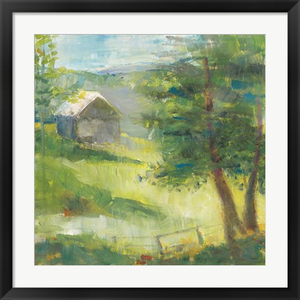 Framed Gray Barn Print