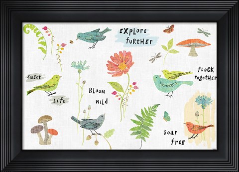 Framed Wild Wings IX Print