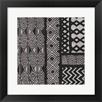 Framed Kuba Abstract II BW Print