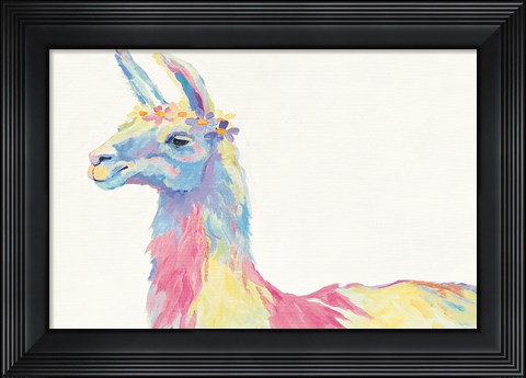 Framed Ophelia Crop with Flowers Print
