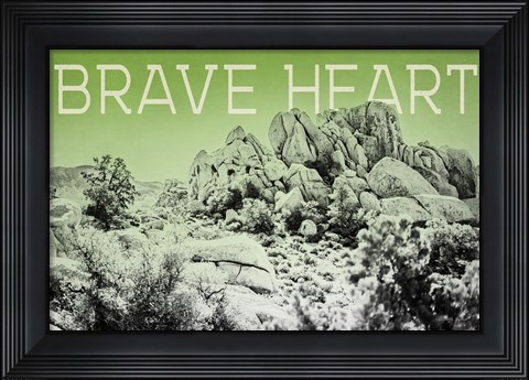 Framed Ombre Adventure V Brave Heart Print