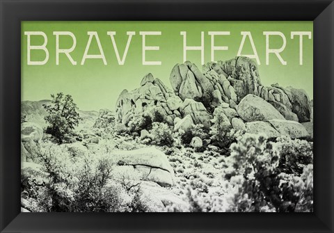 Framed Ombre Adventure V Brave Heart Print