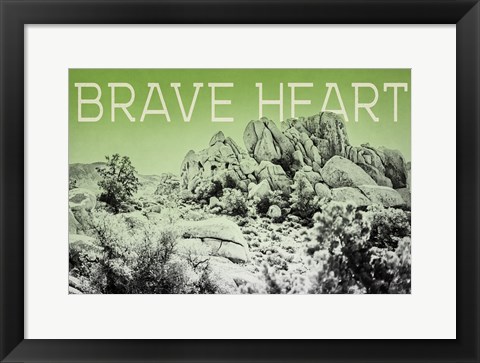 Framed Ombre Adventure V Brave Heart Print