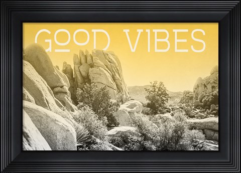 Framed Ombre Adventure I Good Vibes Print