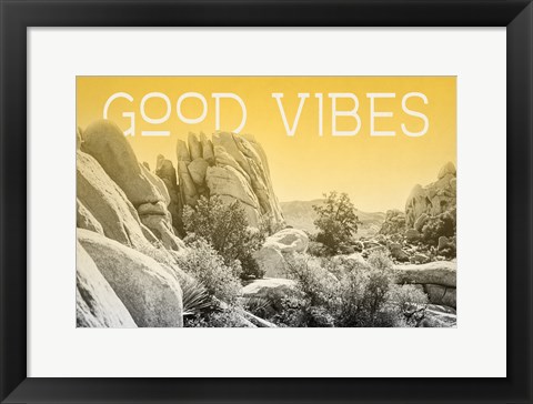 Framed Ombre Adventure I Good Vibes Print