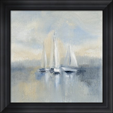 Framed Morning Sail I Blue Print