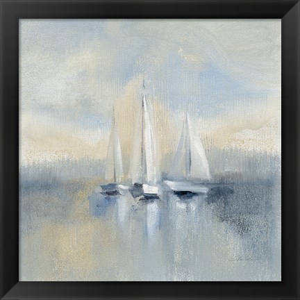 Framed Morning Sail I Blue Print