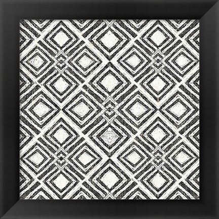 Framed African Wild Pattern IV BW Print