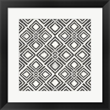Framed African Wild Pattern IV BW Print