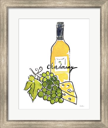 Framed Wine Time IV Chardonnay Print