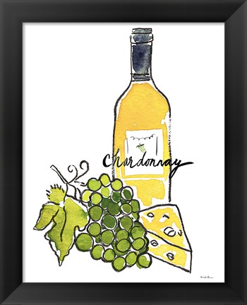 Framed Wine Time IV Chardonnay Print