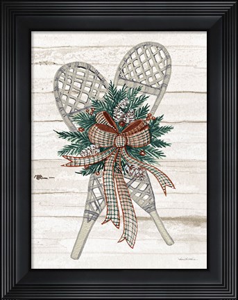 Framed Holiday Sports on Wood III Luxe Print