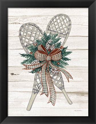 Framed Holiday Sports on Wood III Luxe Print