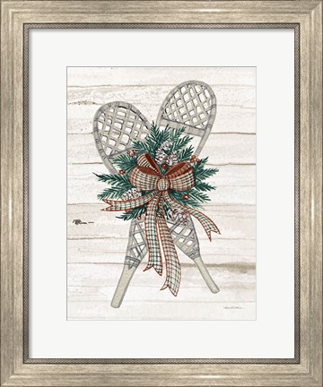 Framed Holiday Sports on Wood III Luxe Print