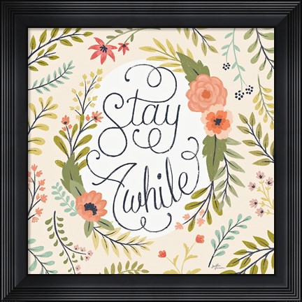 Framed Retro Garden II Print