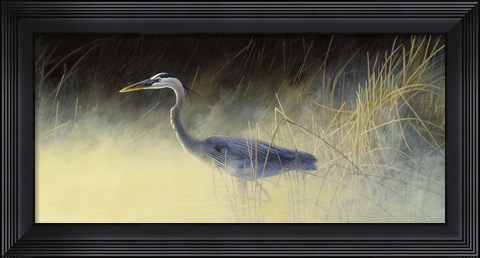 Framed Fishing The Mist Print