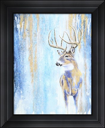 Framed Winter Buck Print
