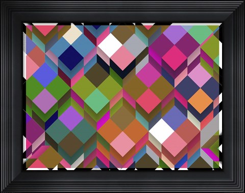 Framed Poetry and Boxes Print