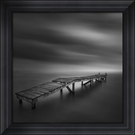 Framed Lonely Dock Print