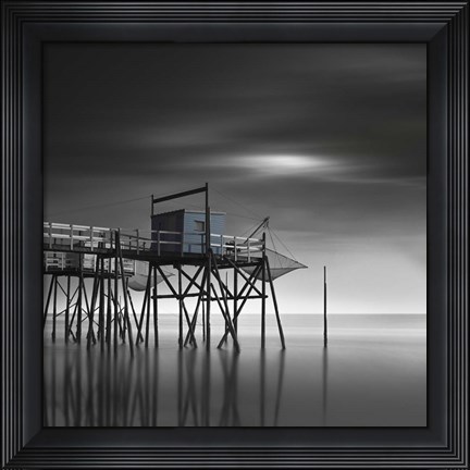 Framed Blue Cube Print