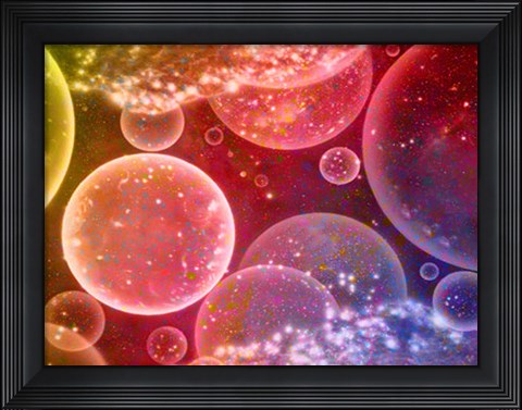 Framed Circles On Circles Print