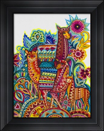 Framed Alpaca From Mexico Print