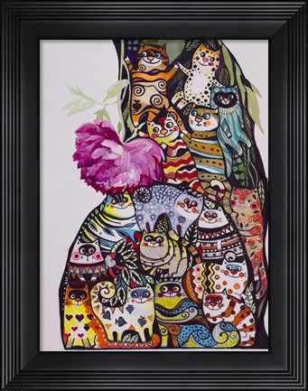 Framed Near The Peony Print