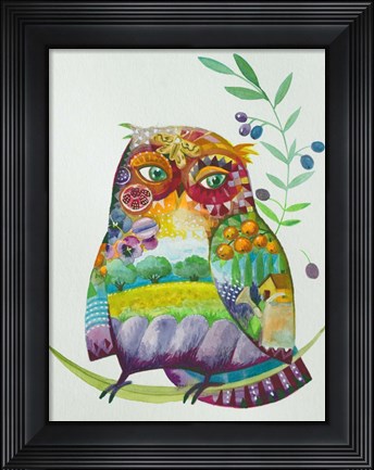 Framed Owl From Provence Print