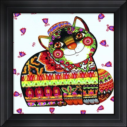 Framed Tatar Cat Print