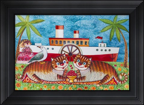 Framed La Mer  Qu'on Voit Danser.. Print