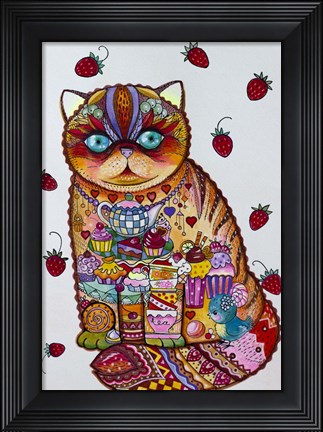 Framed Tea And Cupcakes 3 Print