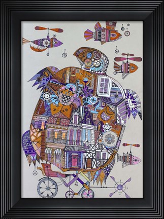 Framed Turtle 3 Print