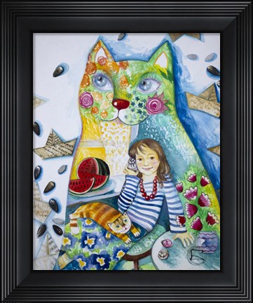 Framed Sunflower Seeds Print