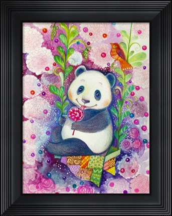 Framed Candy Magic Panda Print