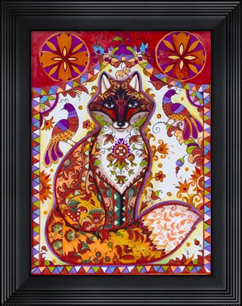 Framed Fox Folk Print