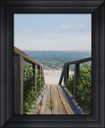 Framed Beach Walk Way Print