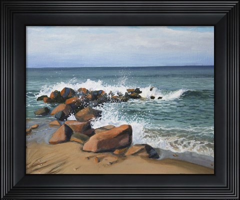Framed Block Island Wave Print