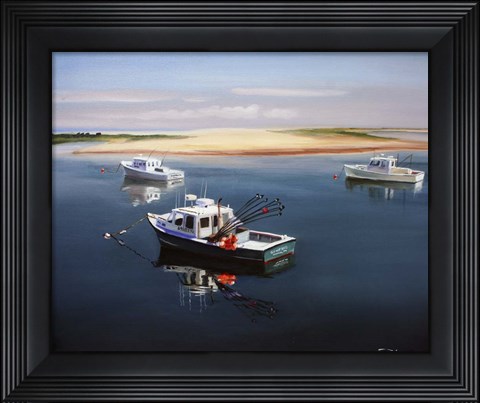 Framed Cape Cod Fishing Boats Print