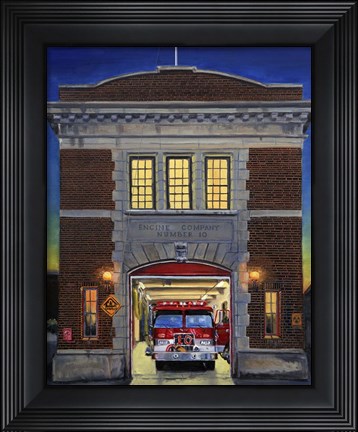 Framed Engine Company 10 Print