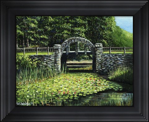 Framed Garden Bridge Print