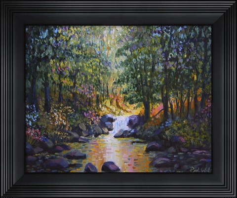 Framed Wooded Stream Print