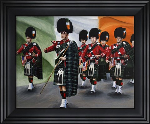 Framed FDNY Bagpipe Band Print