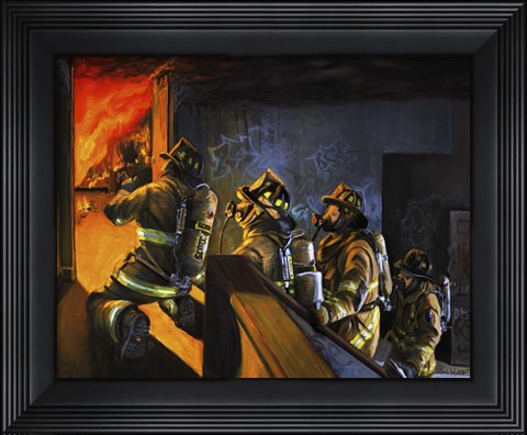 Framed Fire Floor Print