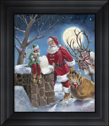 Framed Checking It Twice Print